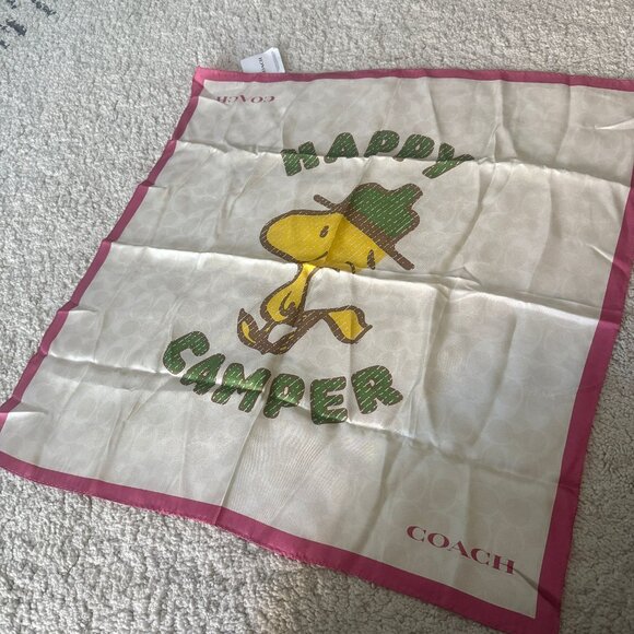Coach X Peanuts Woodstock Signature Silk Bandana c4000 - Picture 1 of 3